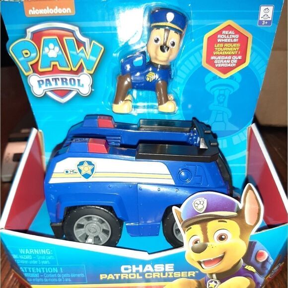 New Spinmaster Paw Patrol Chase Patrol Cruiser Vehicle & Collectible Figure - Picture 6 of 8